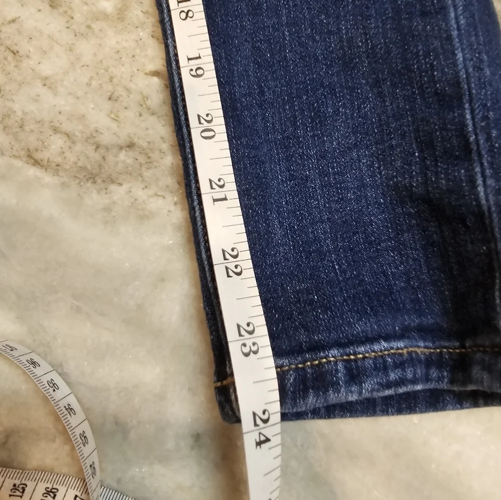 True Craft Kids High Rise Skinny Jeans Distressed Blue Denim Size 12